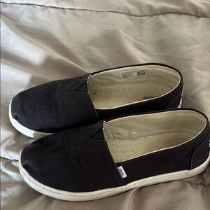 Black Slip-On Canvas Shoes